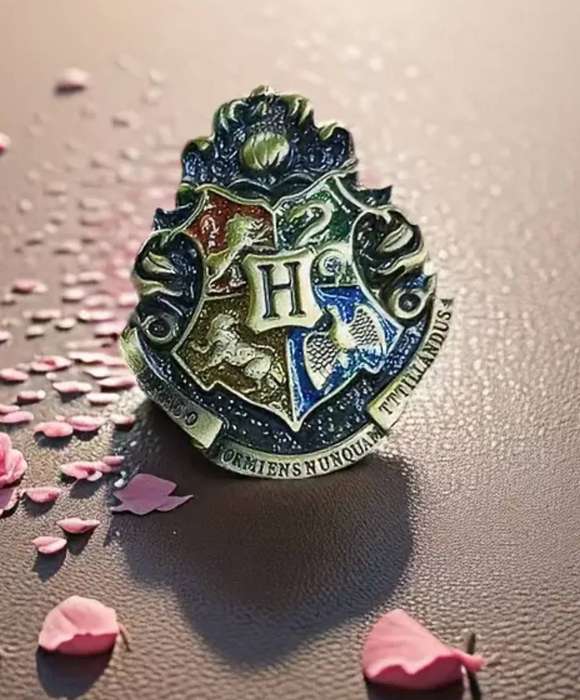 5 Pc Harry Potter Hogwarts House Crest Metal Badges