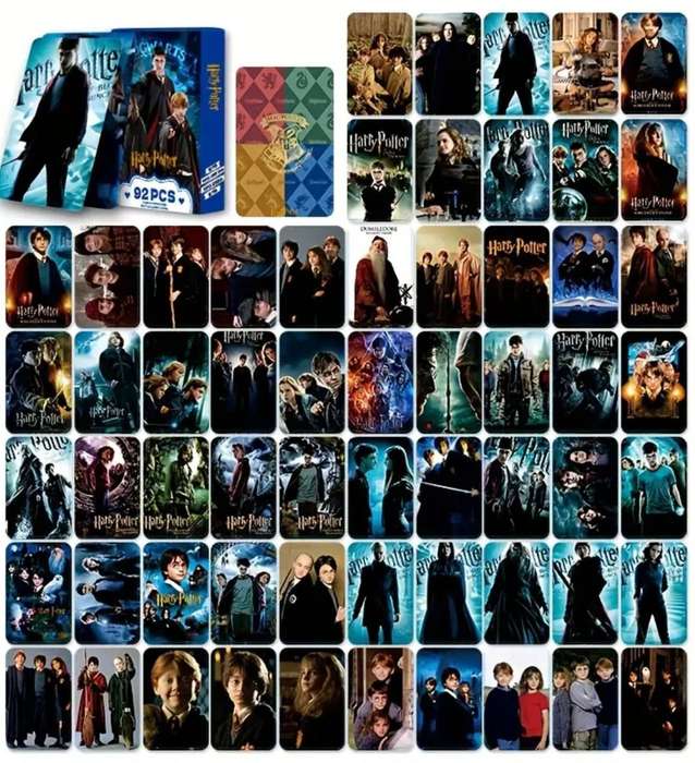 92pcs Harry Potter Collectors Card Set with 60 Cards and 32 Stickers