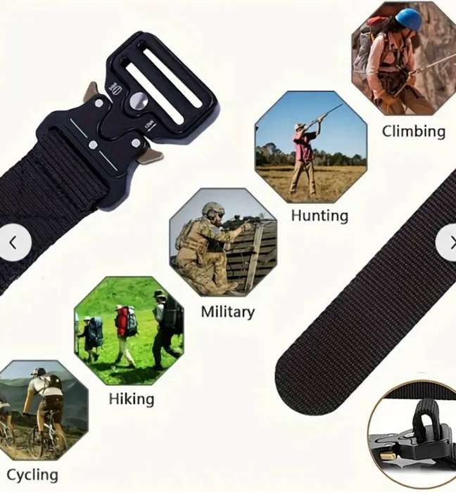 3-Pack Men's & Women's Heavy-Duty Outdoor Belts with Buckle & Locking Mechanism