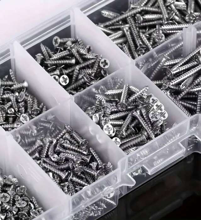 800pcs Self Wood Screws Set, M2 Phillips Flat Head Sheet Metal Screw, Self Screws Assortment Kit