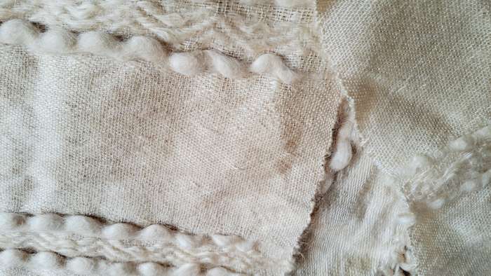 Set of 3 Mohair Table Runners - Cream - Approx. 88cm x 42cm