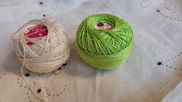 2 balls crochet yarn/ cotton - No. 5