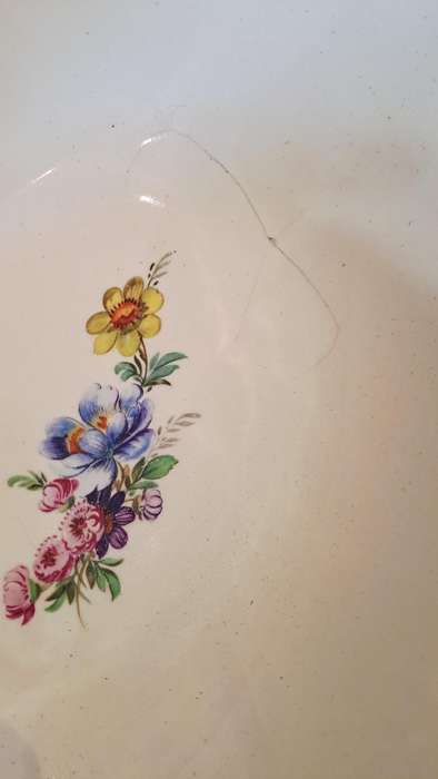 Pretty Boch Freres Keralux vase/ bowl - Belgium - damaged