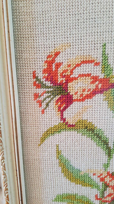 Tapestry of flowers - framed - 42 x 26cm (frame)