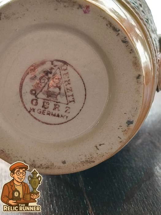 Vintage Gerz West Germany Beer Stein  Robin Hood Theme with Pewter Lid