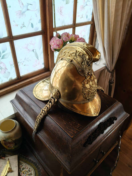 1860-1880 French fire brigade officers helmet
