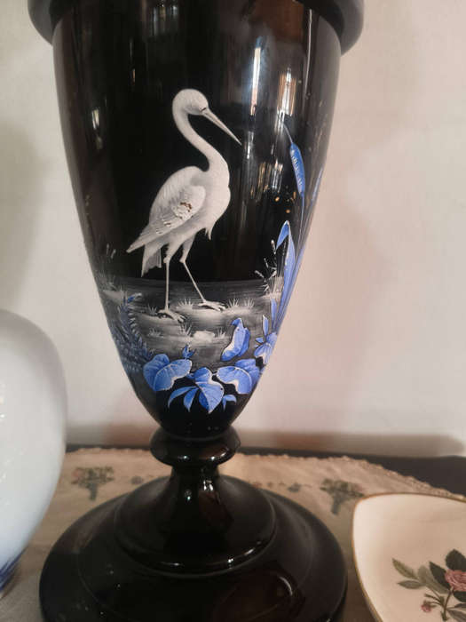 Antique Hand-Painted Kerosene Lamp  Schneider & Jablonski Berlin