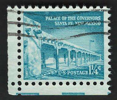 USA 1954-68 Liberty Issue: Palace of the Governors, Santa Fe. Scott #1031A