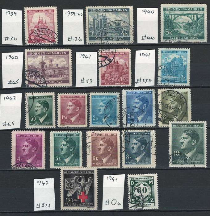 Bohemia and Moravia 1939 - 1942 (see scans for Scott #)