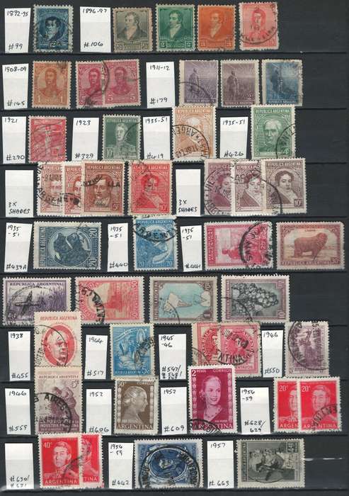 Argentina General Issues 1892-1964 (see Scott # on scans)