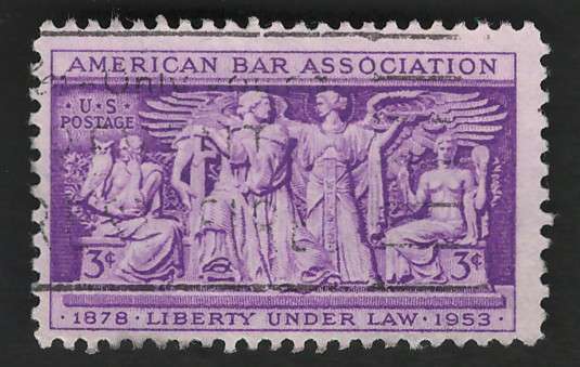 USA 1953 American Bar Association: Section of Freeze, Supreme Court Room. Scott #1022
