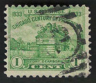 USA 1933 Dearborn Restoration Scott #728 1c Yellow Green
