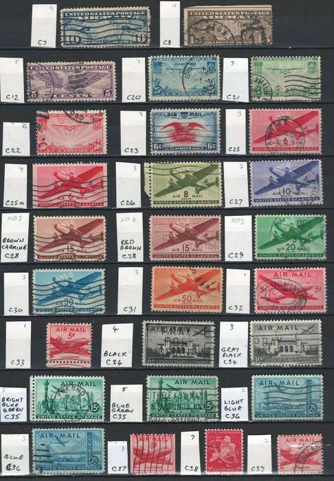 USA 1926/49 Air Post. Scott #C7 to #39