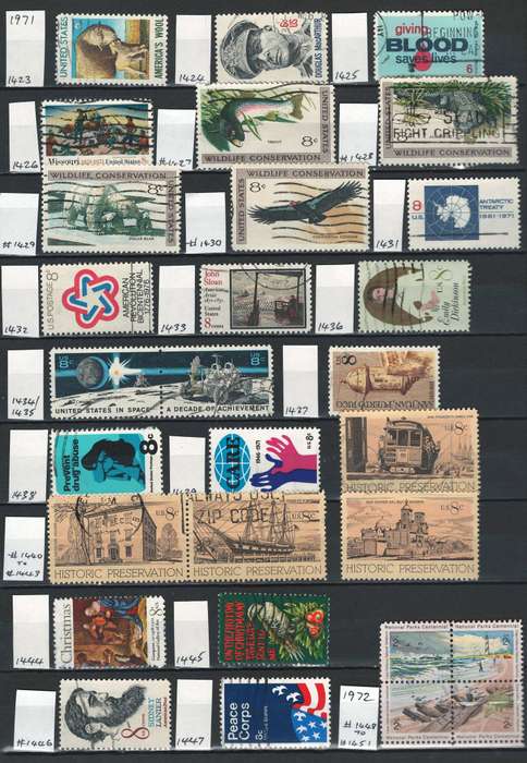 USA General Issues 1971 - 72 (Scott #1423 - #1451) (29 stamps)