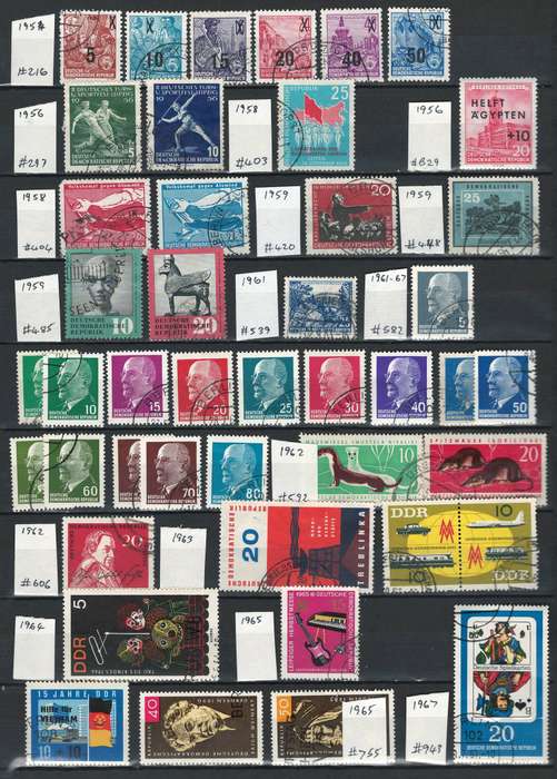 Germany DDR 1954  1967 (Scott #216 to #943)