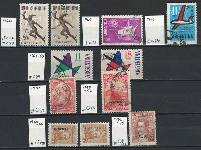 Argentina Air Post & Official (see Scott # on scan)