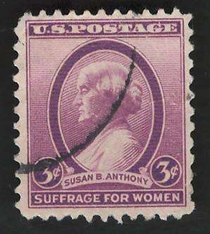 USA 1936 Scott #784 Susan B. Anthony 3c Reddish Purple