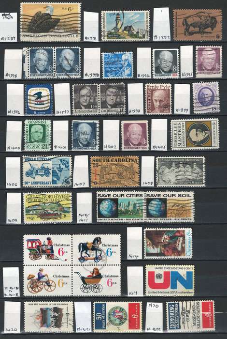 USA General Issues 1969 - 70 (Scott #1389 - #1422)