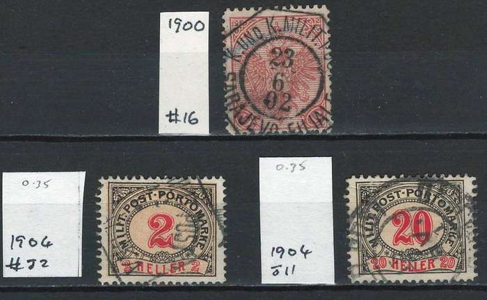 Bosnia and Herzegovina 1900 - 1904 (see scan for Scott #)
