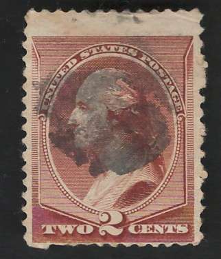 USA Scott 1883 #210 2c Red Brown