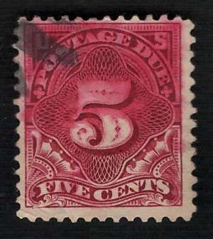 USA Scott 1894/95 Post Due (#J34) P12 Unwmk 5c Lake