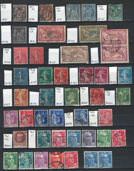 France General Issues 1876  1951 (Scott #81 - #653)