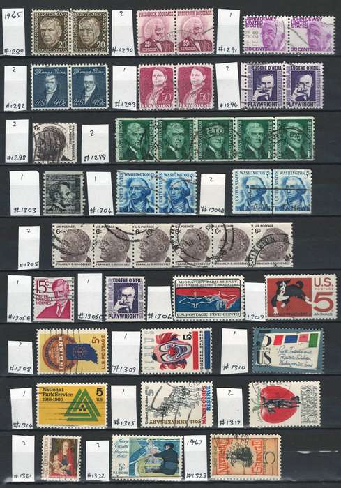 USA General Issues 1965 - 67 (Scott #1289 - #1323)