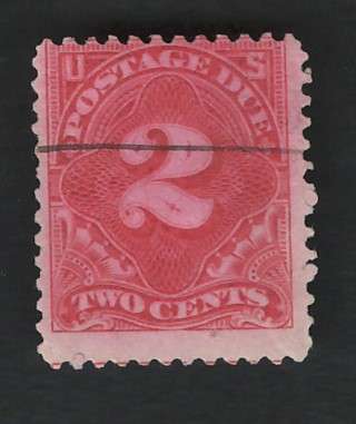 USA Scott 1894 Post Due (#J30) P12 Unwmk 2c Vermilion