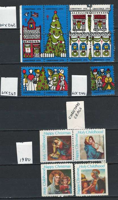 USA 1970 & 1980 Christmas Seals