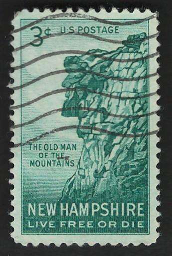 USA 1955 New Hampshire: Great Stone Face. Scott #1068