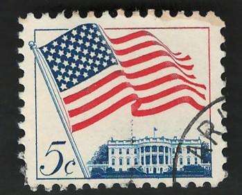 USA 1963-66 Flag over White House. Scott #1208