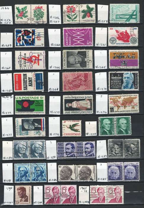 USA General Issues 1964 - 65 (Scott #1254 - #1288B)