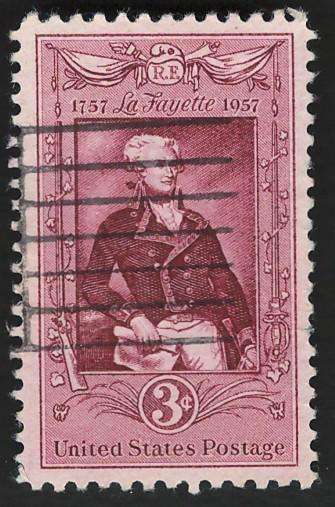 USA 1957 Marquis de Lafayette). Scott #1097