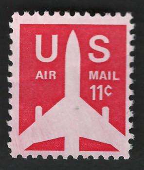 USA Scott Air Post 1971-73 Jet Airliner Silhouette. #C78 (Unused) 11c