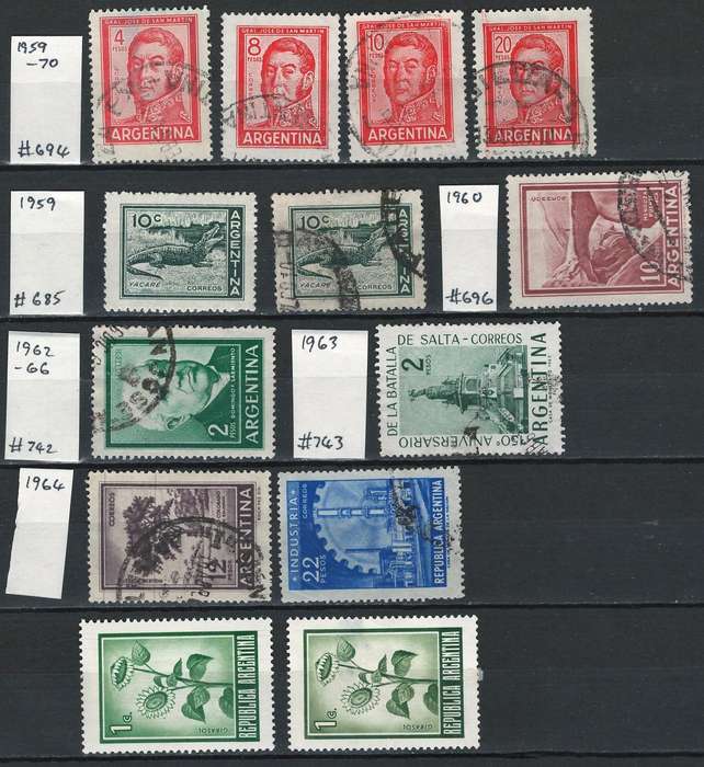 Argentina General Issues 1892-1964 (see Scott # on scans)