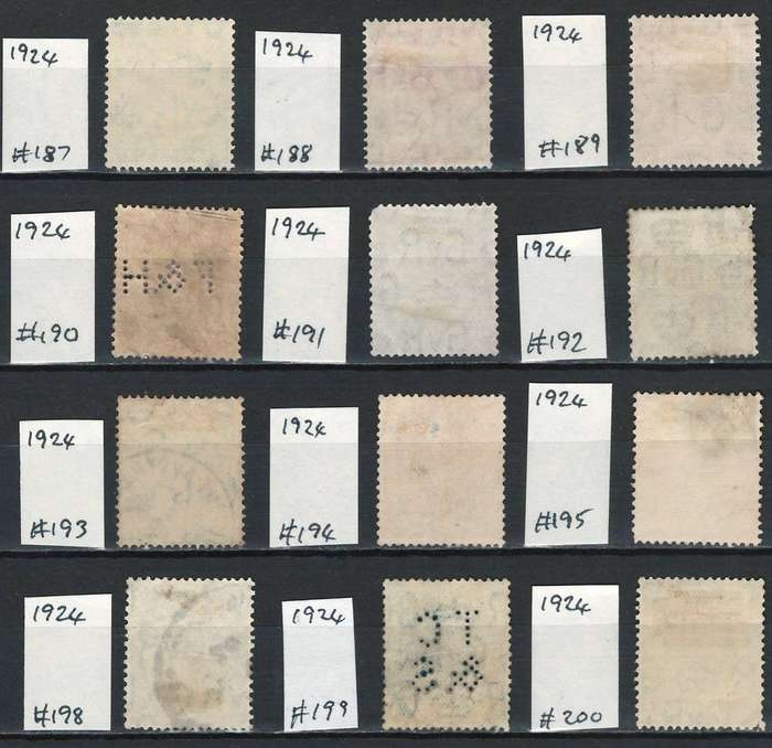 England 1924 Scott #187 ½p to 200 1sh
