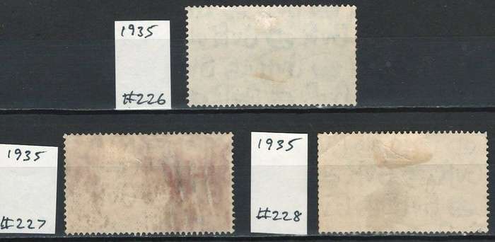 England 1935 Scott #226 ½p to 228 1½p