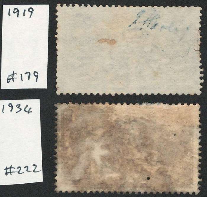 England 1919 Scott #179 2sh6p & 1934 Scott #222 2sh6p