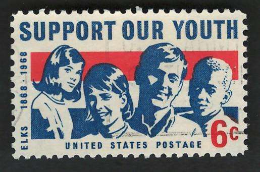 USA 1968 Support Our Youth: Boys & Girls. Scott #1342