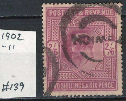 England 1902-11 Scott #139 2sh6p Lilac