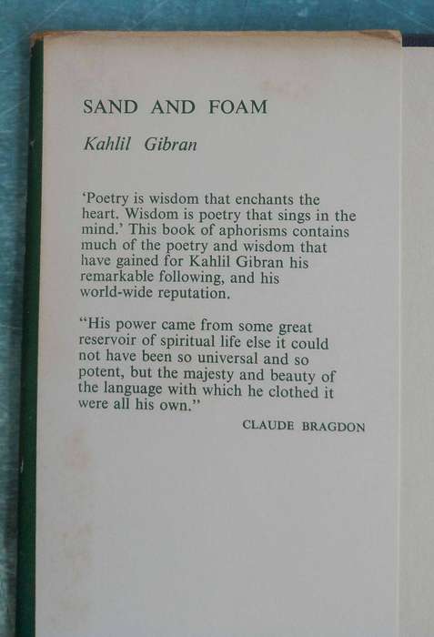 Sand and Foam by Kahlil Gibran