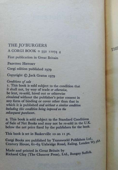 The Jo'Burgers by Jack Gratus
