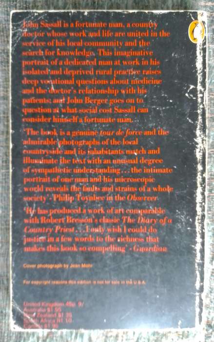 A Fortunate Man - The Story of a Country Doctor by John Berger and Jean Mohr