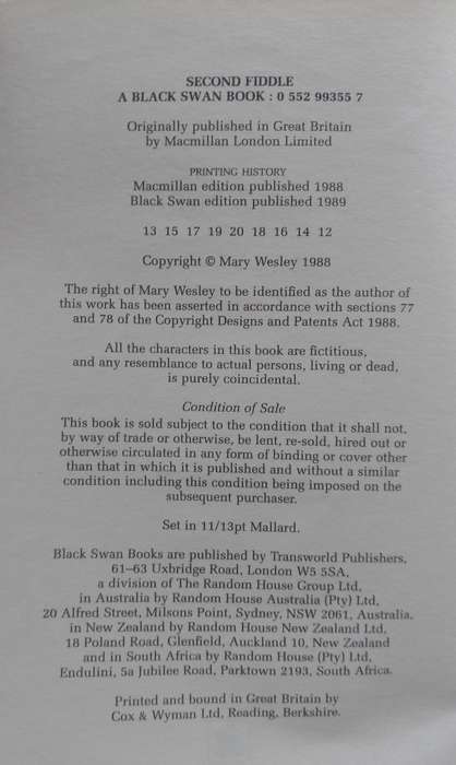 The Vacillations of Poppy Carew by Mary Wesley
