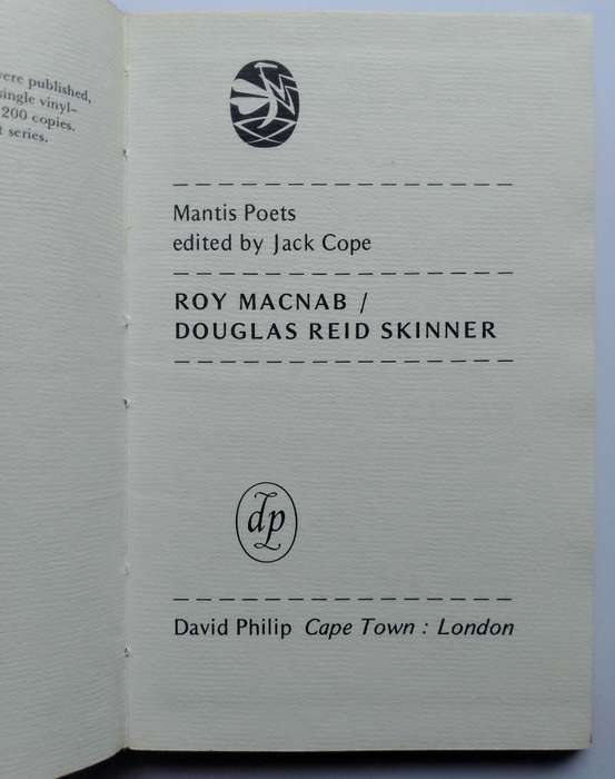 Mantis Poets - Roy McNab / Douglas Reed Skinner