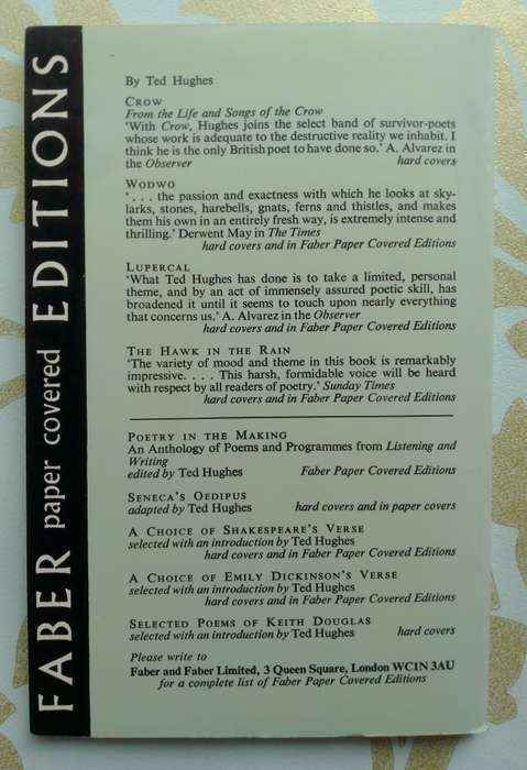 Selected Poems by Thom Gunn and Ted Hughes