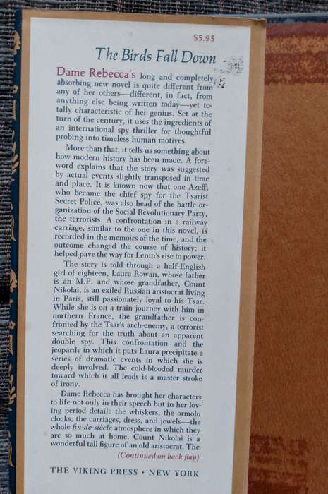 The Birds Fall Down by Rebecca West