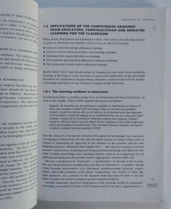 The Educator as Mediator of Learning - Nieman & Monyai