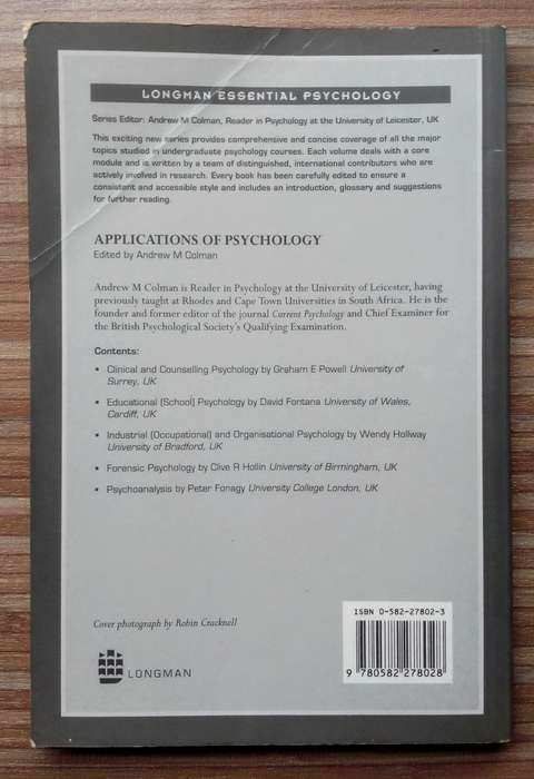 Applications of Psychology (Longman) edited by Andrew M. Colman