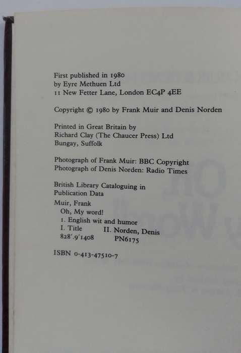 Oh My Word! by Frank Muir and Denis Norsen